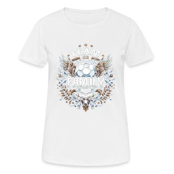 familie handball vater außenspieler elternschaft - Frauen T-Shirt atmungsaktiv - Weiß - Vorne - AI Model Female 172 dark (172cm)