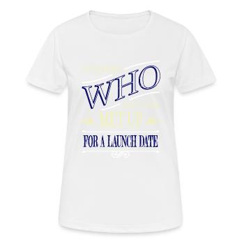 Weightless Space Ship Celestial Statement Gift - Women's Breathable T-Shirt - white - Front - AI Model Female 172 dark (172cm)