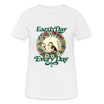 Jour de la Terre tous les jours - T-shirt respirant Femme - blanc - Devant - AI Model Female 172 dark (172cm)