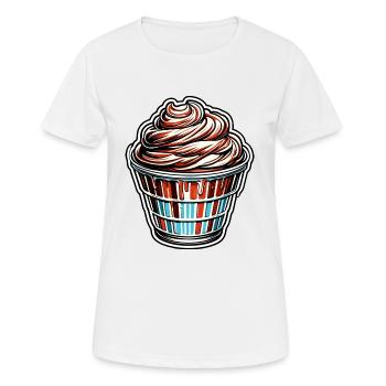 Eiscreme / Sorbet / Gelato / Sommer / Sonne - Frauen T-Shirt atmungsaktiv - Weiß - Vorne - AI Model Female 172 dark (172cm)