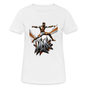 MMA, Mixed martial arts - Frauen T-Shirt atmungsaktiv - Weiß - Vorne - AI Model Female 172 dark (172cm)