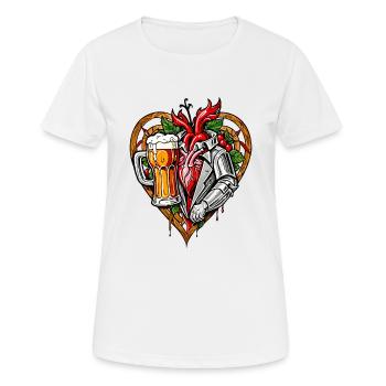 Ich liebe Bier - Frauen T-Shirt atmungsaktiv - Weiß - Vorne - AI Model Female 172 dark (172cm)