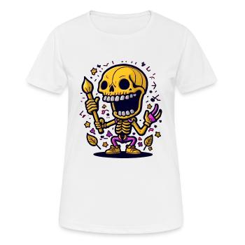 Skelett - Frauen T-Shirt atmungsaktiv - Weiß - Vorne - AI Model Female 172 dark (172cm)