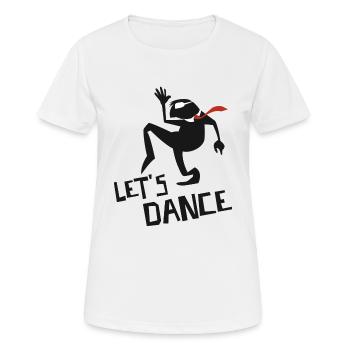 Let's dance - T-shirt respirant Femme - blanc - Devant - AI Model Female 172 dark (172cm)