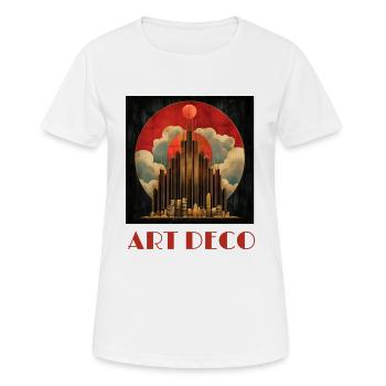 Art déco - T-shirt respirant Femme - blanc - Devant - AI Model Female 172 dark (172cm)
