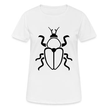 scarabée - Frauen T-Shirt atmungsaktiv - Weiß - Vorne - AI Model Female 172 dark (172cm)