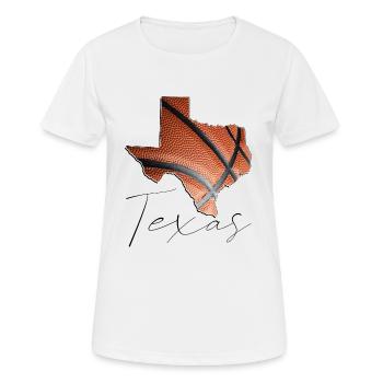Echter Basketball in der Texas State Landkarte TX - Frauen T-Shirt atmungsaktiv - Weiß - Vorne - AI Model Female 172 dark (172cm)