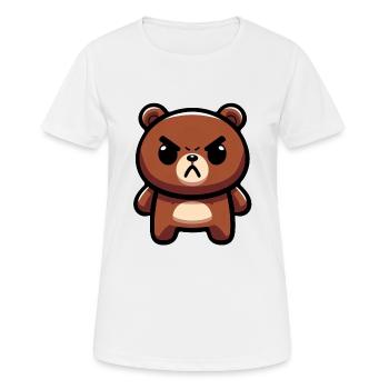 Heftige Braunbär-Kunst - Frauen T-Shirt atmungsaktiv - Weiß - Vorne - AI Model Female 172 dark (172cm)