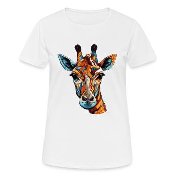girafe - T-shirt respirant Femme - blanc - Devant - AI Model Female 172 dark (172cm)