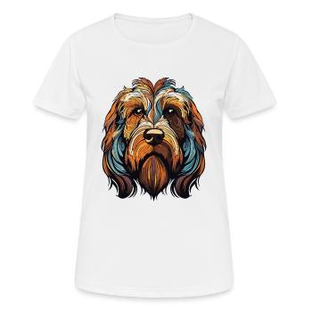 Chien Animal Chien - T-shirt respirant Femme - blanc - Devant - AI Model Female 172 dark (172cm)