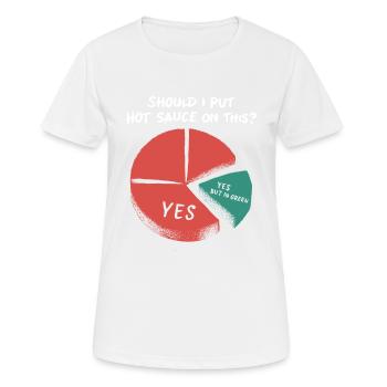 Fun design for hot sauce lovers - Women's Breathable T-Shirt - white - Front - AI Model Female 172 dark (172cm)
