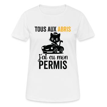 Ich habe meine Lizenz bekommen, herzlichen Glückwunsch an mich selbst - Frauen T-Shirt atmungsaktiv - Weiß - Vorne - AI Model Female 172 dark (172cm)