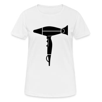 Seche cheveux - T-shirt respirant Femme - blanc - Devant - AI Model Female 172 dark (172cm)