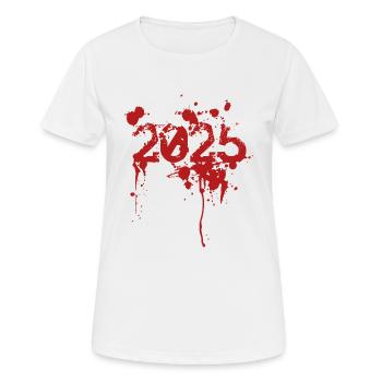 bad 2025 - Frauen T-Shirt atmungsaktiv - Weiß - Vorne - AI Model Female 172 dark (172cm)