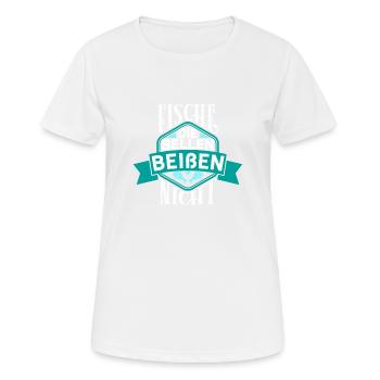 Fische, die bellen, beißen nicht. - Geschenk - Frauen T-Shirt atmungsaktiv - Weiß - Vorne - AI Model Female 172 dark (172cm)