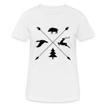 Hunt Hunter Ranger Forest Rifle Shirt Gift - Women's Breathable T-Shirt - white - Front - AI Model Female 172 dark (172cm)
