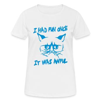 I had fun once, it was awful - T-shirt respirant Femme - blanc - Devant - AI Model Female 172 dark (172cm)