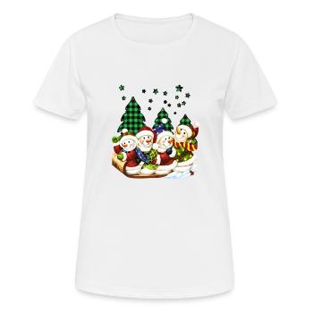 snowman - Women's Breathable T-Shirt - white - Front - AI Model Female 172 dark (172cm)
