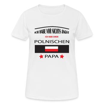 POLNISCHER PAPA - Frauen T-Shirt atmungsaktiv - Weiß - Vorne - AI Model Female 172 dark (172cm)