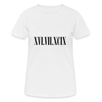Roman numerals - Women's Breathable T-Shirt - white - Front - AI Model Female 172 dark (172cm)