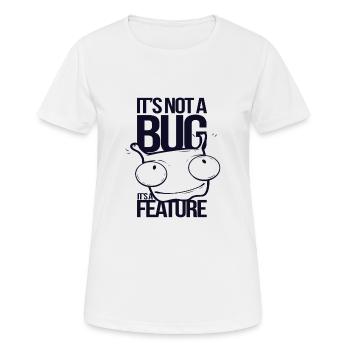 no bug special feature - Women's Breathable T-Shirt - white - Front - AI Model Female 172 dark (172cm)