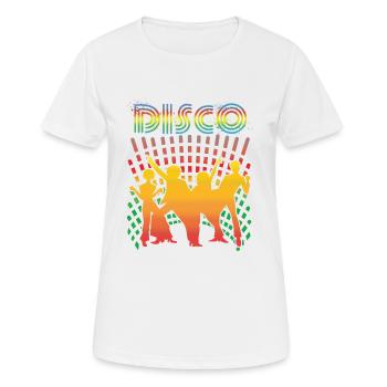 Disco Time - T-shirt respirant Femme - blanc - Devant - AI Model Female 172 dark (172cm)