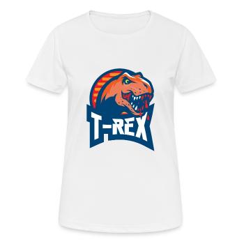 T-Rex Tyrannosaurus Rex Logo Cadeau De Dinosaure - T-shirt respirant Femme - blanc - Devant - AI Model Female 172 dark (172cm)