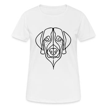 Stylish Doggy Head (Black) - Women's Breathable T-Shirt - white - Front - AI Model Female 172 dark (172cm)