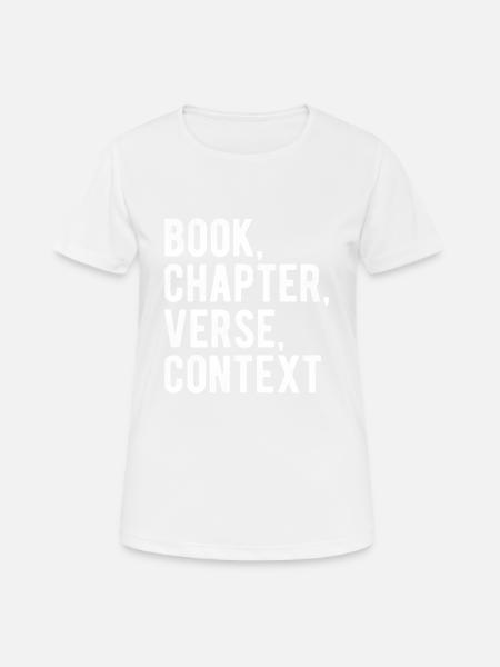 Book chapter verse context T-shirt - Women's Breathable T-Shirt - white