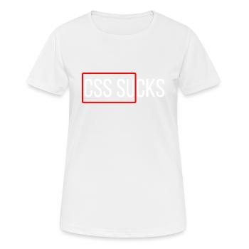 CSS ist zum Kotzen der CSS-Programmierung - Frauen T-Shirt atmungsaktiv - Weiß - Vorne - AI Model Female 172 dark (172cm)