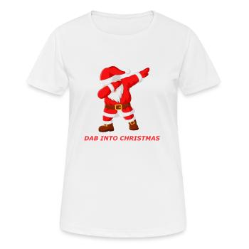 DAB Père Noël - T-shirt respirant Femme - blanc - Devant - AI Model Female 172 dark (172cm)