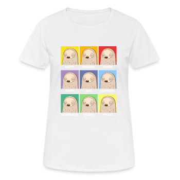 Lazy Faces COLORE DARK - Women's Breathable T-Shirt - white - Front - AI Model Female 172 dark (172cm)