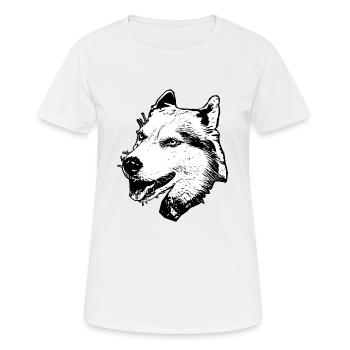 Wolf / dog / dog design for every animal lover - Women's Breathable T-Shirt - white - Front - AI Model Female 172 dark (172cm)
