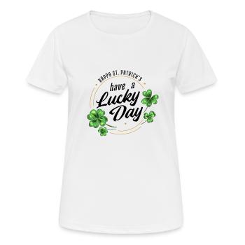 La Saint-Patrick un jour heureux - T-shirt respirant Femme - blanc - Devant - AI Model Female 172 dark (172cm)