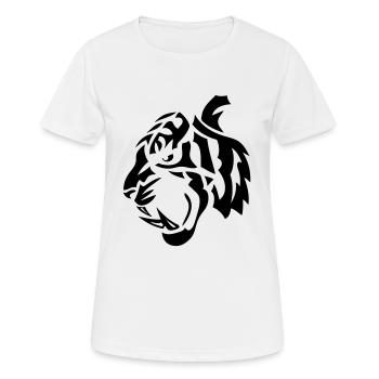 tigre tribal - T-shirt respirant Femme - blanc - Devant - AI Model Female 172 dark (172cm)