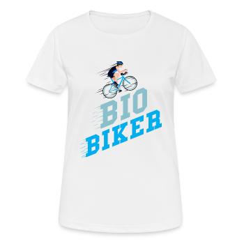 ORGANIC BIKER - Women's Breathable T-Shirt - white - Front - AI Model Female 172 dark (172cm)