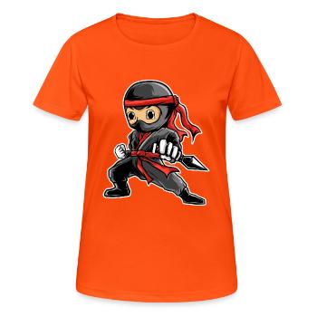 Ninja - T-shirt respirant Femme - orange néon - Devant - AI Model Female 172 dark (172cm)