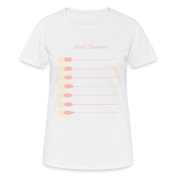 nail shapes - Women's Breathable T-Shirt - white - Front - AI Model Female 172 dark (172cm)
