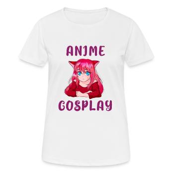 Anime, Cosplay, Manga, Geschenkidee - Frauen T-Shirt atmungsaktiv - Weiß - Vorne - AI Model Female 172 dark (172cm)