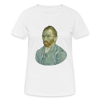 Vincent van Gogh Self Portrait Selbstbild Vincent - Frauen T-Shirt atmungsaktiv - Weiß - Vorne - AI Model Female 172 dark (172cm)