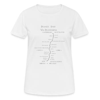 Pilgrimage route Franconia Italy France - Women's Breathable T-Shirt - white - Front - AI Model Female 172 dark (172cm)