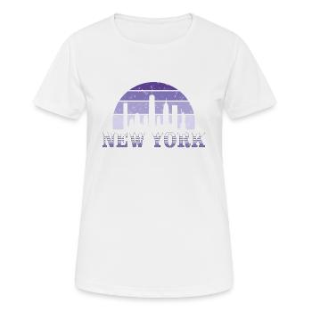 Horizon de New York - T-shirt respirant Femme - blanc - Devant - AI Model Female 172 dark (172cm)