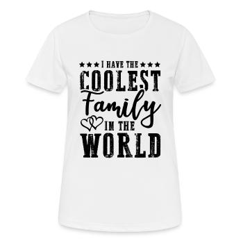 coolest family - Women's Breathable T-Shirt - white - Front - AI Model Female 172 dark (172cm)