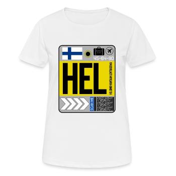 Flughafen Helsinki Finnland - Frauen T-Shirt atmungsaktiv - Weiß - Vorne - AI Model Female 172 dark (172cm)