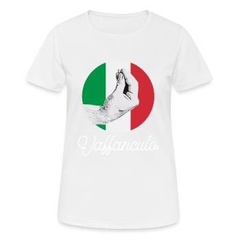 Vaffanculo Italienisch Italiener Italien Lustig - Frauen T-Shirt atmungsaktiv - Weiß - Vorne - AI Model Female 172 dark (172cm)