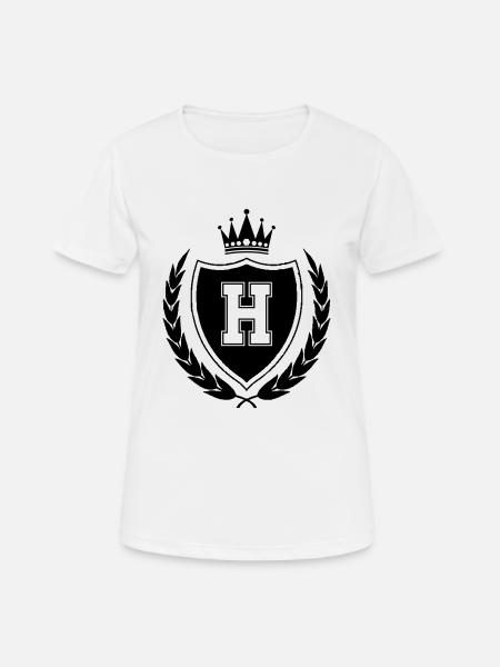 wappen H Krone - Frauen T-Shirt atmungsaktiv - Weiß