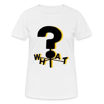 La gravité tombe QUOI? - T-shirt respirant Femme - blanc - Devant - AI Model Female 172 dark (172cm)