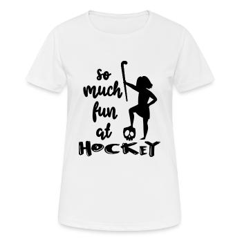 hockey sur gazon de hockey sur gazon de hockey sur gazon-fille - T-shirt respirant Femme - blanc - Devant - AI Model Female 172 dark (172cm)