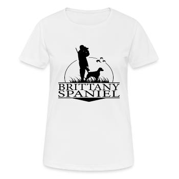 BRITTANY SPANIEL Chiens de chasse Chiens de chasse Wilsigns - T-shirt respirant Femme - blanc - Devant - AI Model Female 172 dark (172cm)