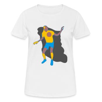 Football player - Women's Breathable T-Shirt - white - Front - AI Model Female 172 dark (172cm)